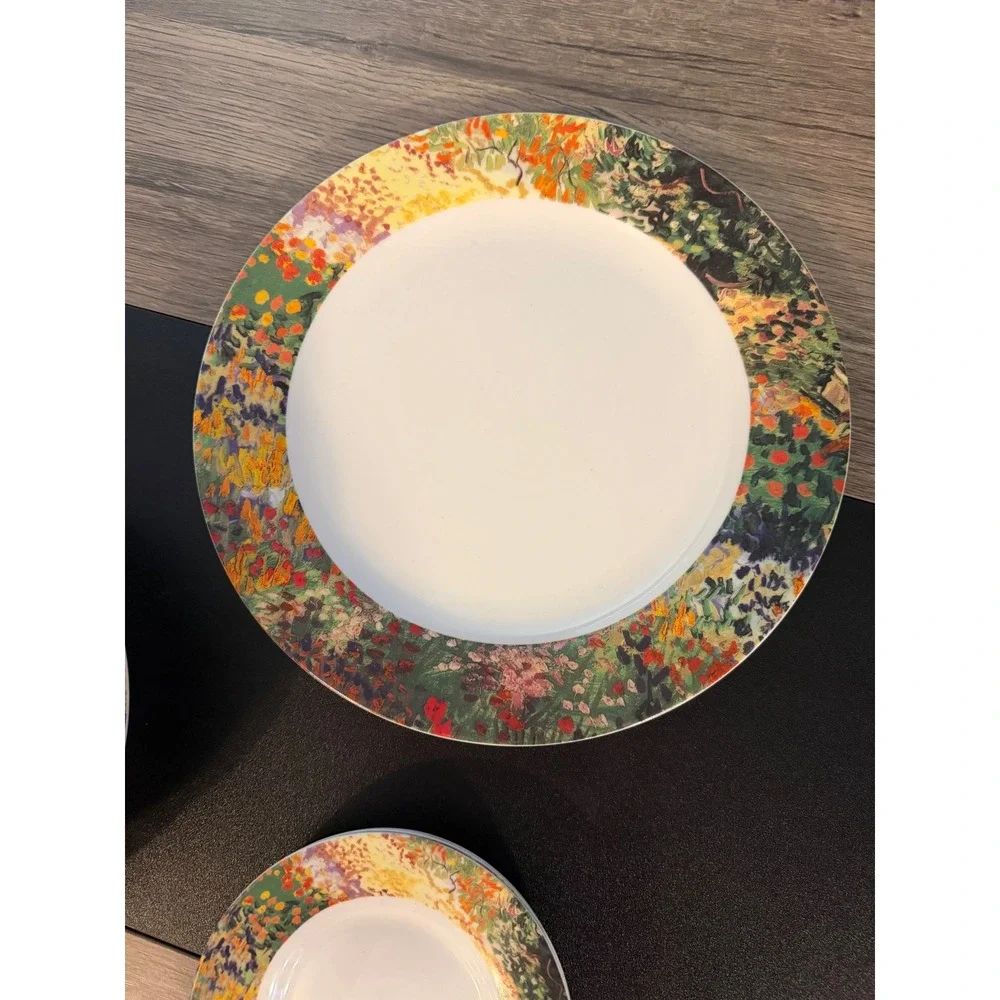 Sakura Vincent Van Gogh Porcelain Dinnerware Set Impressionist Floral 9pc